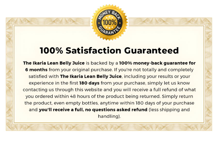 Ikaria Lean Belly Juice Reviews - Money back guarantee